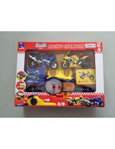 New Ray Racing Champion Moto Launcher Playset Yamaha & Suzuki 1:18 Modellino