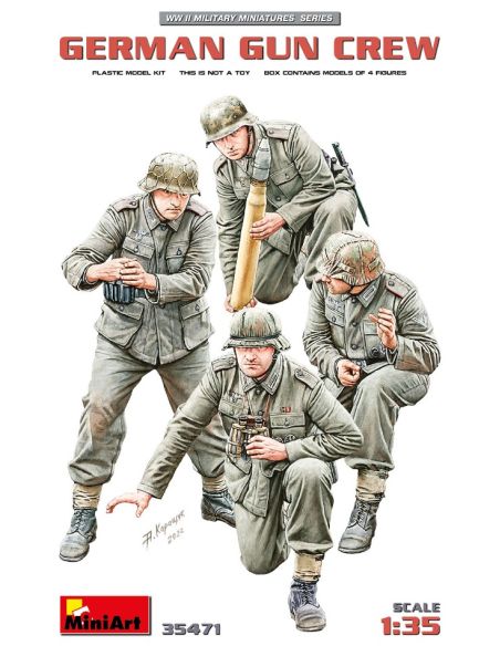 MINIART MIN35471 GERMAN GUN CREW KIT 1:35 Modellino