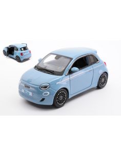 BBURAGO BU21110B FIAT 500e 2023 LIGHT BLUE 1:24 Modellino