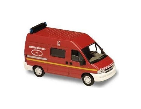 Solido 2191 PEUGEOT BOXER ROSSO POMPIERI 1/50 Modellino