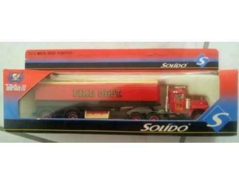 Solido 3513 MACK R600 CISTERNA POMPIERI 1/50 Modellino