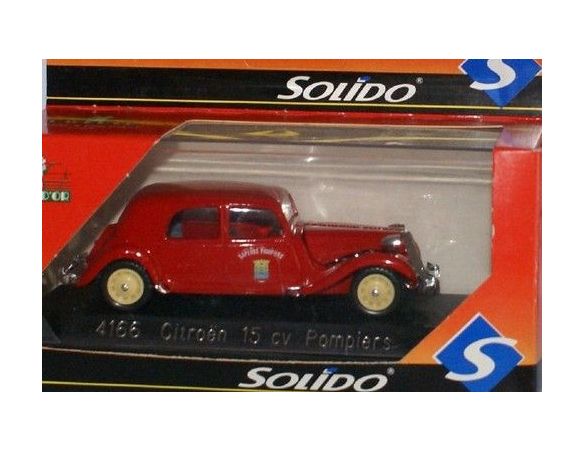 Solido 4166 CITROEN 15V POMPIERS RED 1939 1/43 Modellino