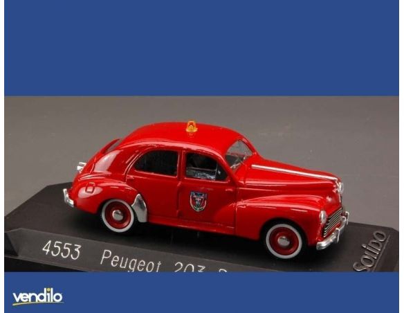 Solido SL4553 PEUGEOT 203 POMPIERS 1954 Modellino