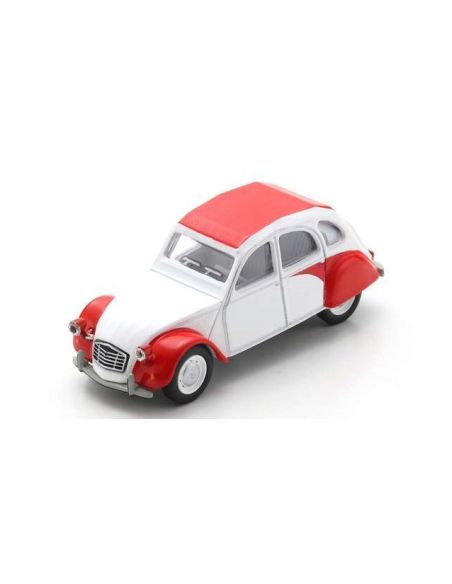 SCHUCO SH452037200 CITROEN 2 CV WHITE/RED DIE CAST 1:64 Modellino