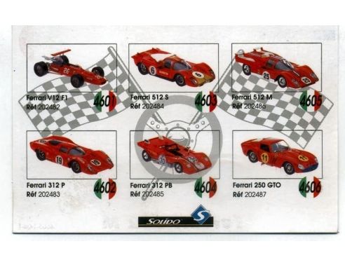 Solido SL7242 FERRARI METAL BOX COLLECT.Pz.6 1:43 Modellino