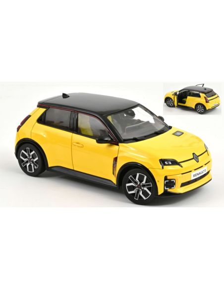 NOREV NV185500 RENAULT 5 E-TECH 100% ELECTRIC 2024 POP YELLOW-BLACK 1:18 Modellino
