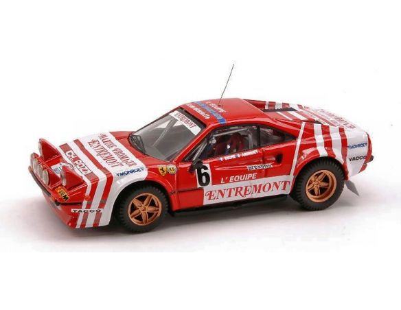 Best Model BT9358 FERRARI 308 GTB N.6 WINNER TOUR DE FRANCE 1981 ANDRUET-BOUCHETAL 1:43 Modellino