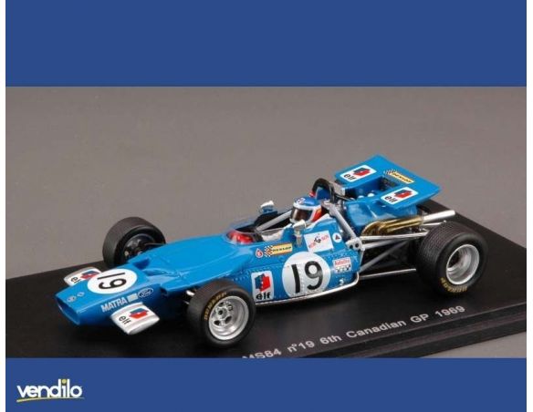 Spark Model S1609 MATRA J.SERVOZ-GAVIN 1969 N.19 6th CANADIAN GP 1:43 Modellino