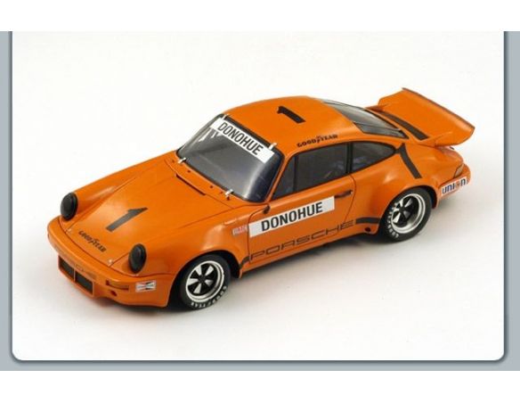 Spark Model S18050 PORSCHE 911 RS 3.0 N.1 IROC CHAMPION 1975 M.DONOHUE 1:18 Modellino