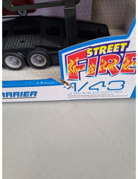 BBURAGO BU31458 MERCEDES ACTROS 2545 MULTICAR CARRIER + VW POLO GTI 2016 GOLD 1:43 1:43 Modellino Box Rovinato