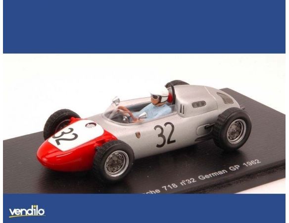 Spark Model S1864 PORSCHE 718 H.WALTER 1962 N.32 14th GERMAN GP 1:43 Modellino