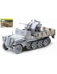 DRAGON D6677 SD.KFZ.10/5 W/ARMOR CAB FUR 2cm FLAK 38...
