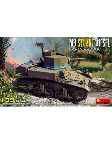MINIART MIN35417 M3 STUART DIESEL EARLY PROD.KIT 1:35 Modellino