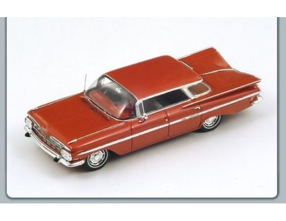 Spark Model S2903 CHEVROLET IMPALA SEDAN FOUR WINDOWS 1959 LOBSTER RED 1:43 Modellino