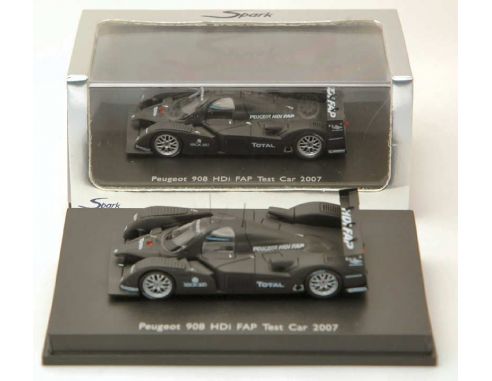 Spark Model S87007 PEUGEOT 908 TEST CAR 2007 1:87 Modellino