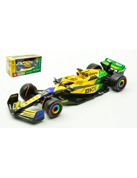 BBURAGO BU38214PM MCLAREN MCL 38 N.81 2nd MONACO GP 2024 OSCAR PIASTRI-SENNA 30th ANN.1:43 Modellino