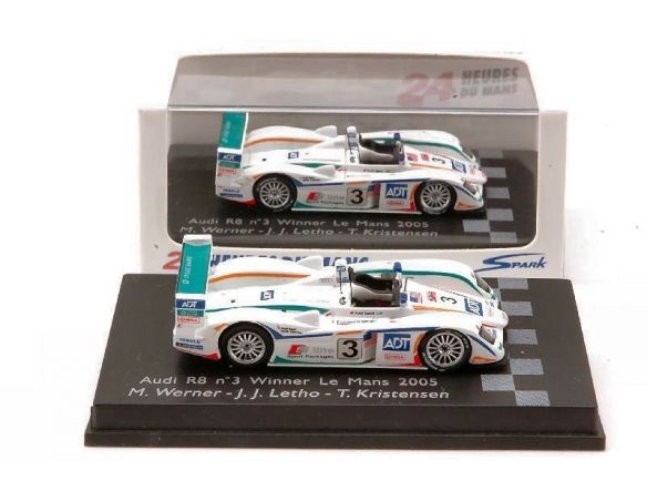 Spark Model S87LM05 AUDI R 8 N.3 WINNER LM 2005 1:87 Modellino