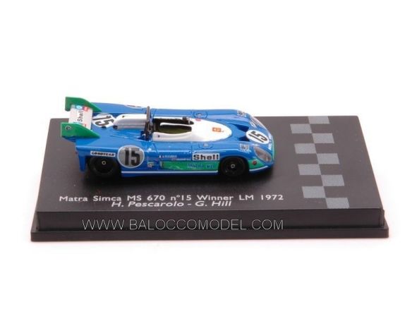 Spark Model S87LM72 MATRA MS 670 N.15 WINNER LM'72 1:87 Modellino