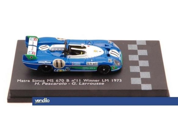 Spark Model S87LM73 MATRA SIMCA N.11 WINNER LM 1973 PESCAROLO-LARROUSSE 1:87 Modellino