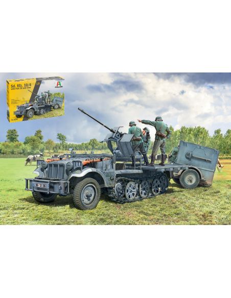 ITALERI IT6395 SD KFZ 10/4 W/FLAK 30 AND CREW KIT 1:35 Modellino