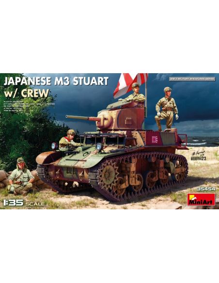 MINIART MIN35454 JAPANESE M3 STUART W/CREW KIT 1:35 Modellino