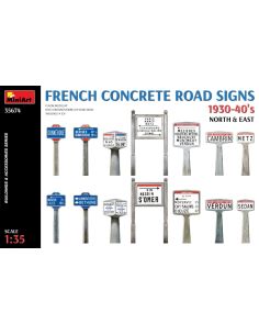 MINIART MIN35674 FRENCH CONCRETE ROAD SIGNS 1930-40 NORTH...