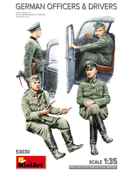MINIART MIN53030 GERMAN OFFICERS & DRIVERS KIT 1:35 Modellino