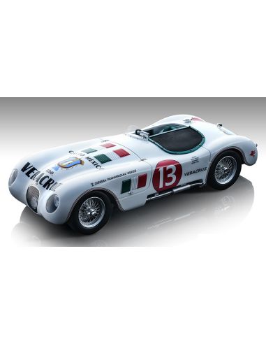 TECNOMODEL TMD18290E JAGUAR C-TYPE N.13 RALLY CARRERA PANAMERICANA 1953-1954 IBARRA-PINAL1:18 Modellino