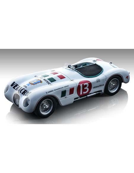 TECNOMODEL TMD18290E JAGUAR C-TYPE N.13 RALLY CARRERA PANAMERICANA 1953-1954 IBARRA-PINAL1:18 Modellino