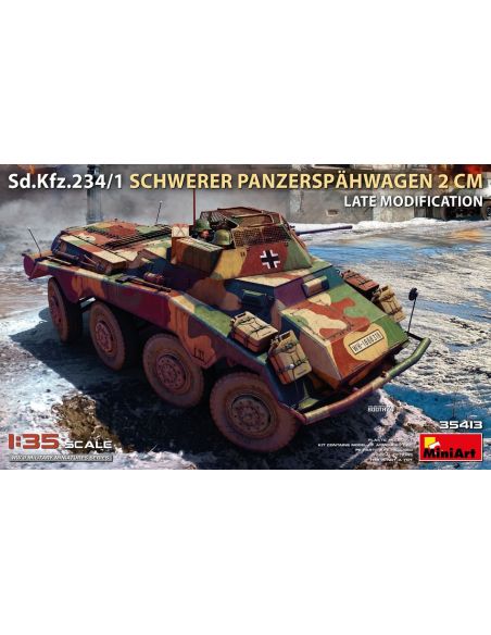 MINIART MIN35413 Sd.Kfz.234/1 Schwerer Panzerspähwagen (2 cm). Late Mod KIT 1:35 Modellino