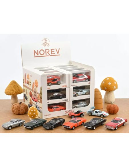 NOREV NV430500 DISPLAY FAMOUS MOVIES JET CAR Pz.24 (3X8 MODELS) 1:43 Modellino