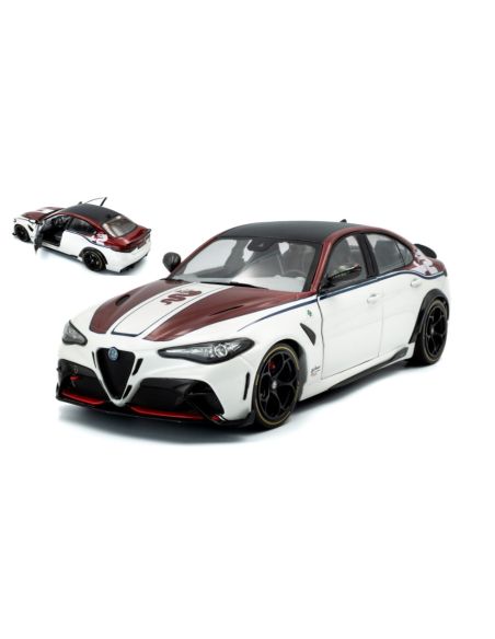SOLIDO SL1806907 ALFA ROMEO GIULIA GTA-M 2023 WHITE/RED 1:18 Modellino