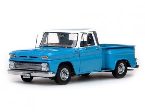 SunStar SS1389 CHEVROLET C-10 STEPSIDE PICKUP 1965 LIGHT BLUE/IVORY 1:18 Modellino