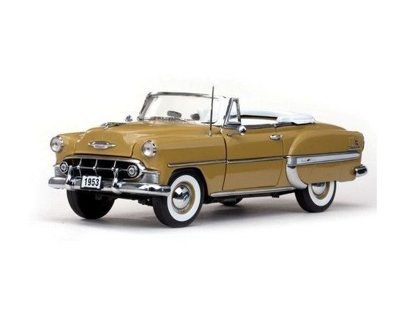 SunStar SS1622 CHEVROLET BEL AIR OPEN CONVERTIBLE 1953 SUN GOLD 1:18 Modellino