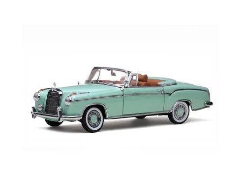 SunStar SS3554 MERCEDES 220 SE OPEN CONVERTIBLE 1958 GREEN 1:18 Modellino