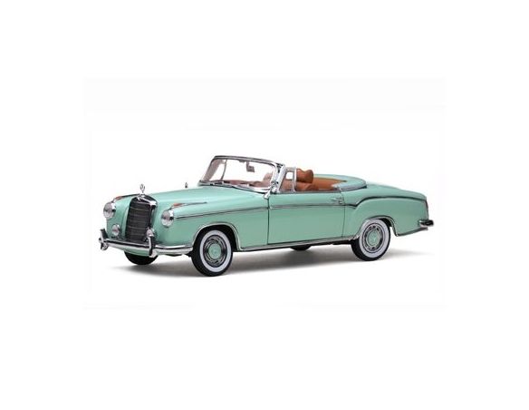 SunStar SS3554 MERCEDES 220 SE OPEN CONVERTIBLE 1958 GREEN 1:18 Modellino