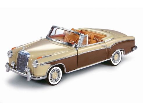 SunStar SS3572 MERCEDES 220 SE OPEN 1958 CREAM/BROWN 1:18 Modellino