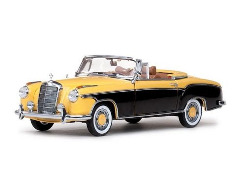 SunStar SS3573 MERCEDES 220 SE OPEN 1958 YELLOW/BRAZIL BROWN 1:18 Modellino