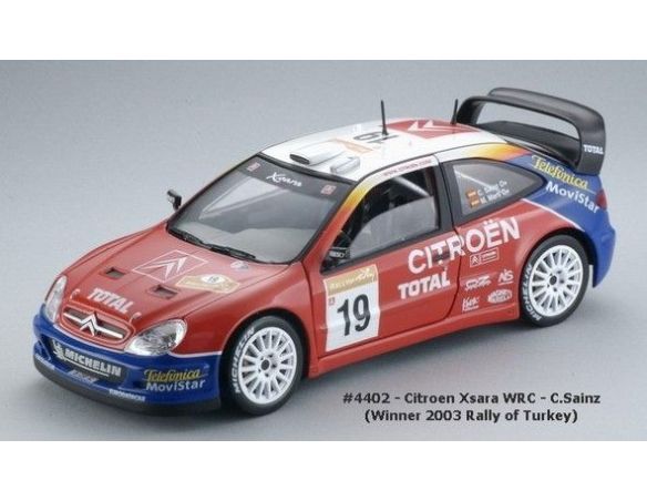 SunStar SS4402 CITROEN XSARA N.19 TURKEY 2003 1:18 Modellino