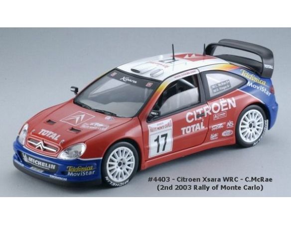 SunStar SS4403 CITROEN XSARA N.17 M.CARLO 2003 1:18 Auto Rally