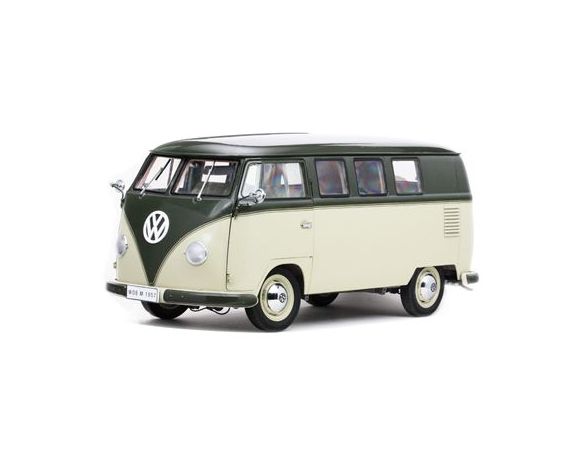 SunStar SS5076 VW T1 BUS 1957 GREEN/BEIGE 1:12 Modellino