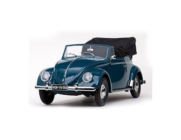 SunStar SS5213 VW KAFER CABRIO 1958 ATLAS BLUEM 1:12 Modellino