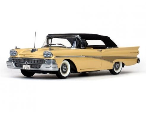 SunStar SS5281 FORD FAIRLANE 500 CLOSED CONVERTIBLE 1958 SUN GOLD/BLACK 1:18 Auto Stradali