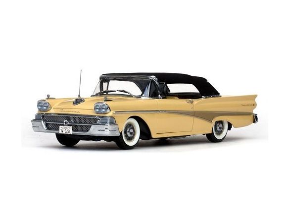 SunStar SS5281 FORD FAIRLANE 500 CLOSED CONVERTIBLE 1958 SUN GOLD/BLACK 1:18 Auto Stradali