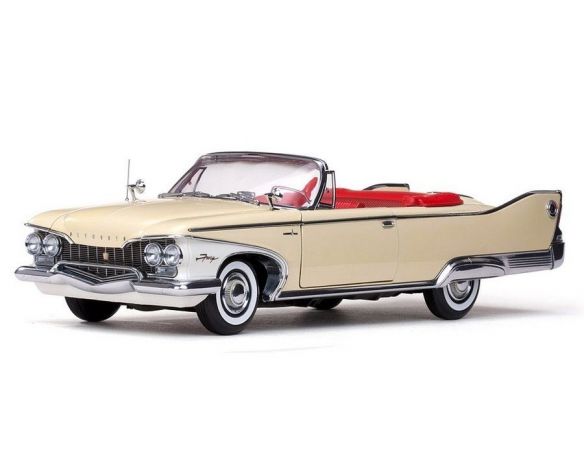 SunStar SS5401 PLYMOUTH FURY OPEN CONVERTIBLE 1960 CREAM 1:18 Modellino