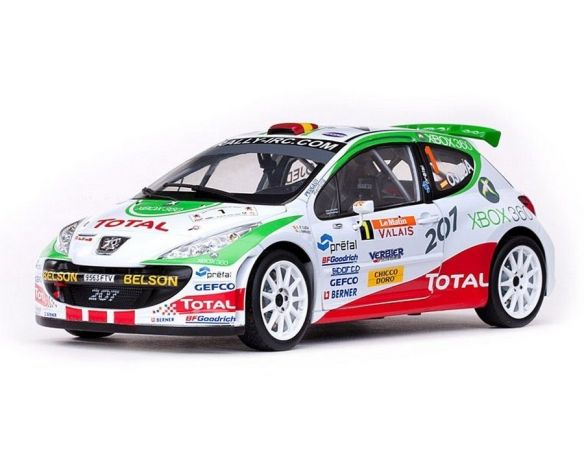 SunStar SS5433 PEUGEOT 207 S2000 N.1 2nd RALLY DU VALAIS 2007 (IRC DRIVER CHAMP.) 1:18 Modellino