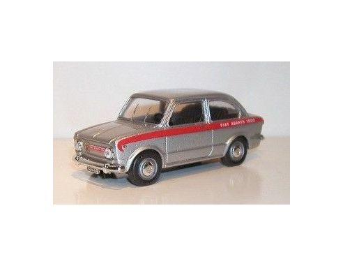 TelModel 08 FIAT 1000 ABARTH GREY STRIP RED 1/43 Modellino