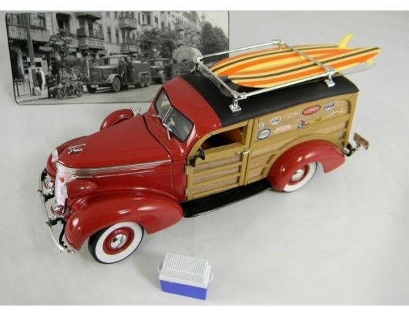 Tin's Manufactured 75402 STUDEBAKER WOODY WAGON PICK UP 1937 Modellino