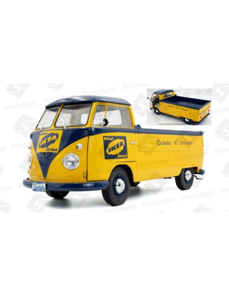 SOLIDO SL1806709 VOLKSWAGEN T1B PICK-UP IKEA 1950 YELLOW/BLUE 1:18 Modellino