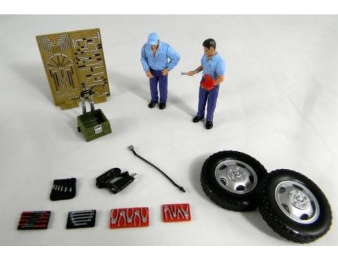 Tin's Manufactured 90026 ACCESSORIES SET CON 2 MECCANICI 1/24 Modellino